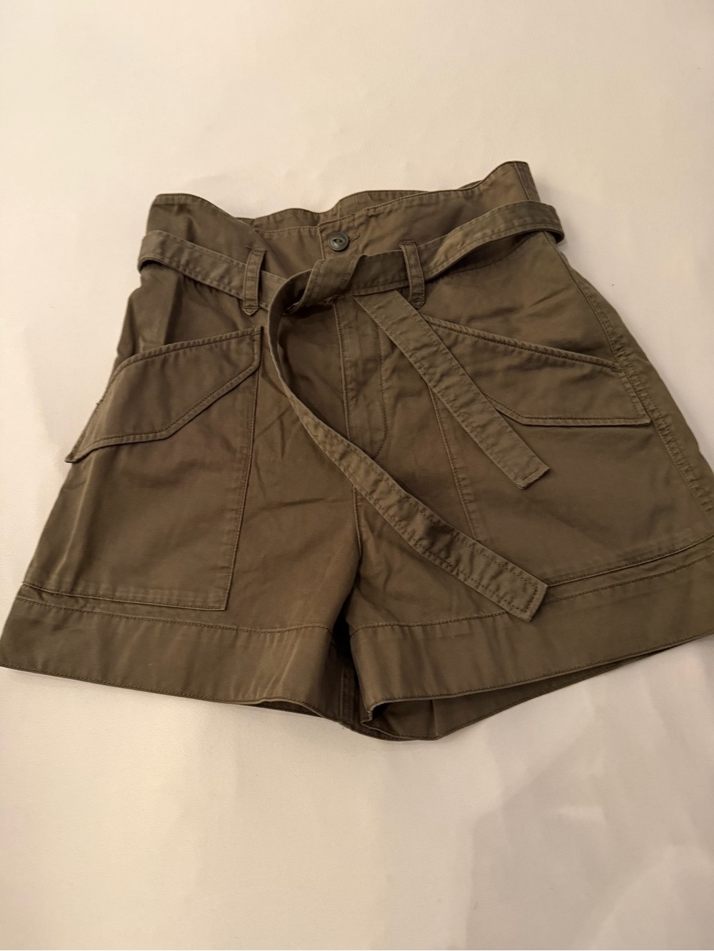 Rag and Bone Paper Bag  Shorts in Olive